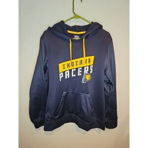 Indiana Pacers Hoodie Mens Large Blue Basketball NBA TX3 Warm Sweatshirt